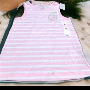 Pink Striped Kids Tank Top garanimals peace tank Pink Stripes  5t